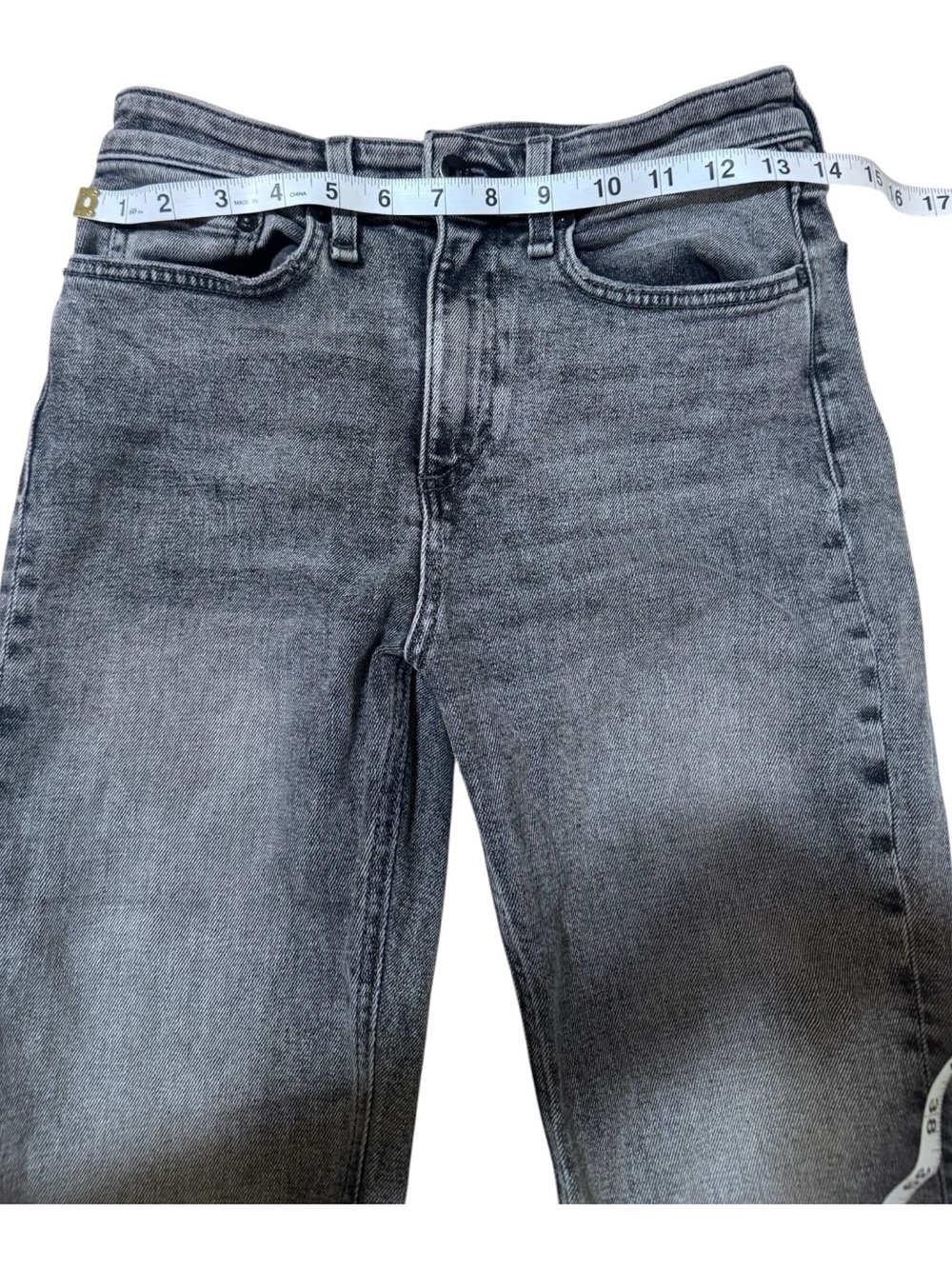 rag & bone Gray Wide Leg High-Rise Jeans - Picture 5 of 7